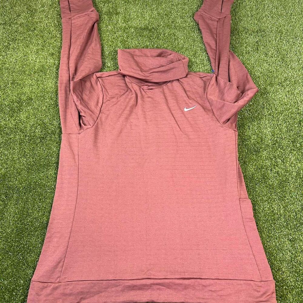 Nike Men's Burgundy and Pink Hoodie
